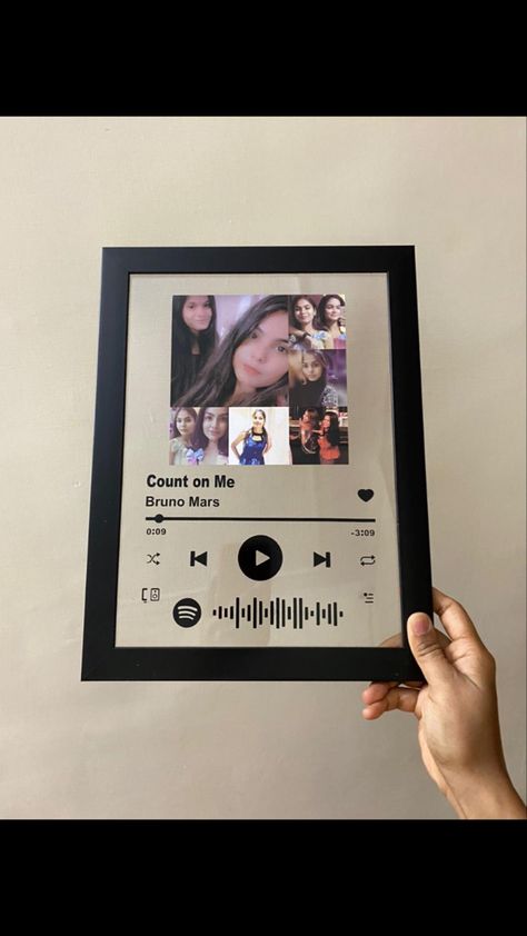 Spotify Glass Frame Diy, Spotify Frame, Spotify Plaque, Unique Photo Frames, College Ideas, Frame Diy, Glass Frame, Glass Frames, Unique Photo