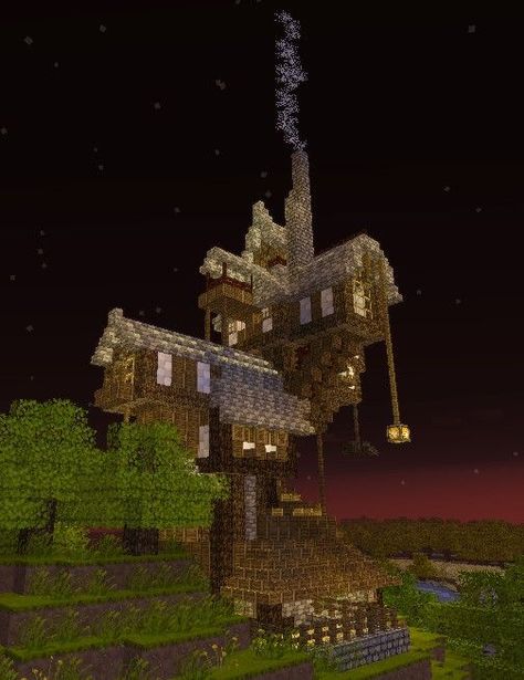 The Burrow from Harry Potter Minecraft Project: Harry Potter Minecraft, Scorpius And Rose, Minecraft Steampunk, Minecraft Village, Funky Monkey, House Planning, The Burrow, Minecraft Plans, Minecraft Map