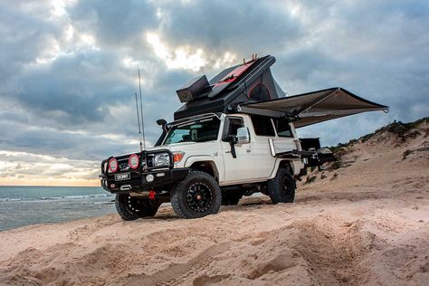 Custom Toyota LandCruiser Troop Carrier Coastal Camper review Troop Carrier Camper, Toyota Troopy Camper, Troopy Life, Landcruiser Camper, Troopy Camper, 4wd Camping, Camping 4x4, Landcruiser 79 Series, Troop Carrier