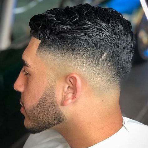 Bald Drop Taper Fade Haircut - Best Bald Fade Haircuts For Men: Cool Low, Mid, High, Drop, Burst, Undercut, Temp, Skin Bald Fade Haircut For Guys #menshairstyles #menshair #menshaircuts #menshaircutideas #menshairstyletrends #mensfashion #mensstyle #fade #undercut #baldfade #skinfade White Guy Fade Haircut, Mid Skin Drop Fade Men, Birds Fade Haircut, Tapered Skin Fade, Men’s Burst Fade Haircut, Drop Fade Combover, Mid Fade Combover Haircut Men, Sunburst Fade Haircut Men, Fade Comb Over Men