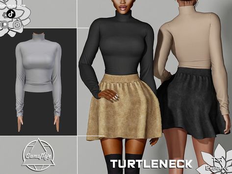 The Sims Resource - SET 367 - Turtleneck Sims 4 Cc Turtleneck Patreon, The Sims 4 Cc Turtleneck, Sims 4 Cc Turtleneck, Sims 4 Turtleneck, Sims 4 Cc Girl, Clothing Sims 4 Cc, Turtleneck And Tshirt, Sims 4 Urban Cc, Sims 4 Urban