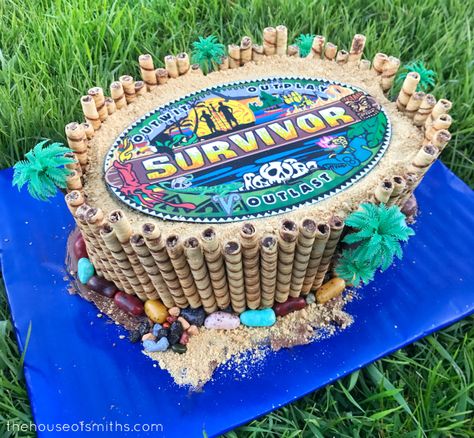 A blog about interior design and DIY home projects and decorating. Survivor Cake Ideas, Survivor Cake, Survivor Theme, Island Birthday, Survivor Games, Survivor Party, Kids Toy Boxes, Birthday Cake Ideas, Party Summer