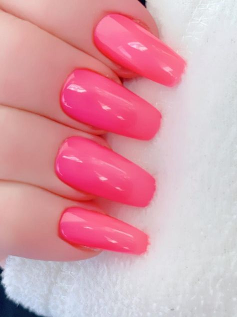 Bubblegum Pink Nail Polish Custom Blended Nail Polish | Etsy Bubblegum Nails, Bubblegum Pink Nails, Bright Pink Nails, Pink Nail Colors, Summer Nail Polish, Pink Gel Nails, Toe Nail Color, Square Nail Designs, Polka Dot Nails