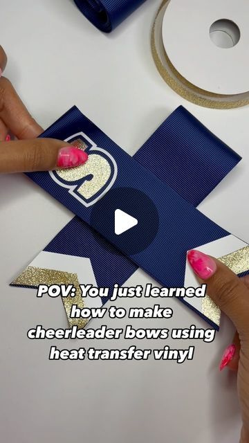 240K views · 10K likes | Monica Silva on Instagram: "Cheerleader Bow Tutorial ✨ A few things I learned after receiving feedback on my previous video:  - Firstly, it’s important to avoid using metal hair clips as they can be dangerous if someone falls.  - Secondly, while hair bands are convenient, zip ties or thread and needle are better for durability.  Thank you to everyone who provided suggestions and comments. I am constantly working to improve my technique and appreciate your support.  If you’re interested in these vinyls don’t forget to use ‘Monica5’ to get a discount.  #hairbowtutorial #hairbowdiy #bowtutorial #ribbon #liston #moño #heattransfervinyl" Hair Ribbons Diy, Cheer Bow Tutorial, Cheer Bows Diy, Cheer Ribbon, Hair Bow Instructions, Thread And Needle, Cheer Hair Bows, Cheerleading Bows, Homecoming Mums Diy