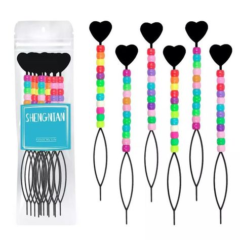 Hair Beading, Beaded Hair Combs, Hair Accessories Braids, Beads Magic, Hair Tail, Braid Accessories, Quick Hair, Beading Tools, Quick Hairstyles