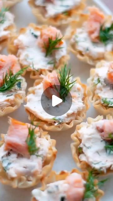 Smoked Salmon Egg Cups, Phyllo Wrapped Salmon, Honey Smoked Salmon, Smoked Salmon Roll Ups Cream Cheeses, Smoked Salmon Phyllo Cups, Filo Cups, Bagels And Lox Recipe Smoked Salmon, Athens Food, Phyllo Cups