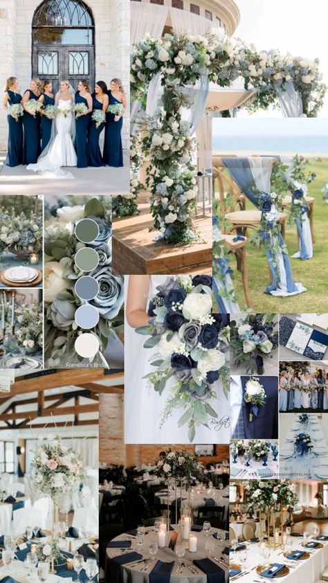 Blue Themed Stone Blue Wedding Theme, Blue Woodsy Wedding, Blue And White Boho Wedding, Different Shades Of Blue Wedding Theme, October Wedding Blue, Blue And White Country Wedding, October Blue Wedding, Blue Rustic Wedding Theme, Dusty Blue Wedding Inspiration