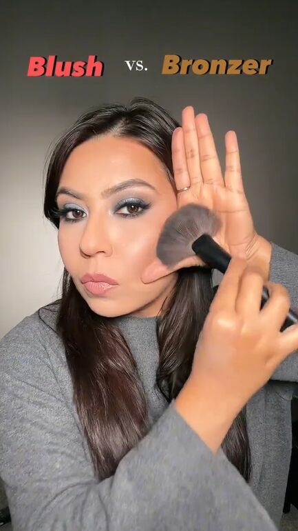 Check out the way I apply blush versus bronzer for 2 different looks. Keep this blush hack and bronzer idea in mind the next time you’re putting on your makeup! Blush For Skin Tone, How To Put On Bronzer, How To Wear Bronzer, How To Wear Bronzer And Blush, How To Apply Bronzer For Beginners, Where To Put Bronzer, Where Do You Put Bronzer, Applying Blush, Where To Put Bronzer On Face