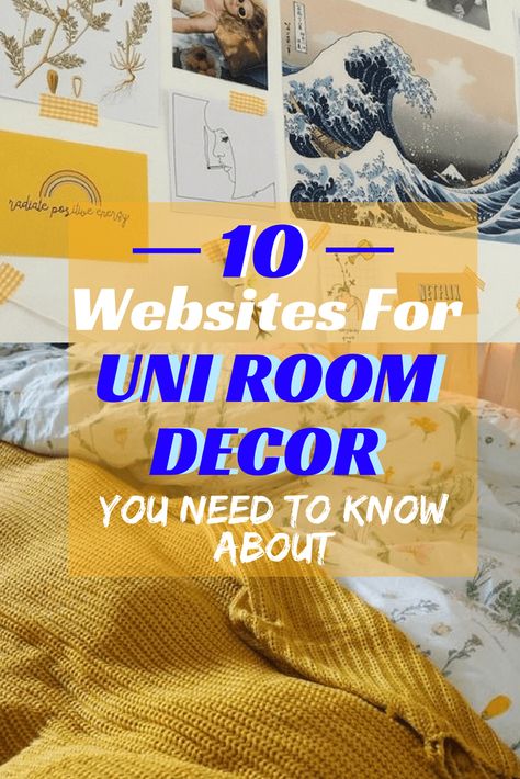 Here are some websites to help you with decorating! #uni #dorm #inspo Outfits With Black Trousers, Student Room Ideas University, University Hacks, College Dorm Food, Dorm Rooms Decorating, University Room Decoration, Uni Accommodation, Uni Room Decor, Uni Tips