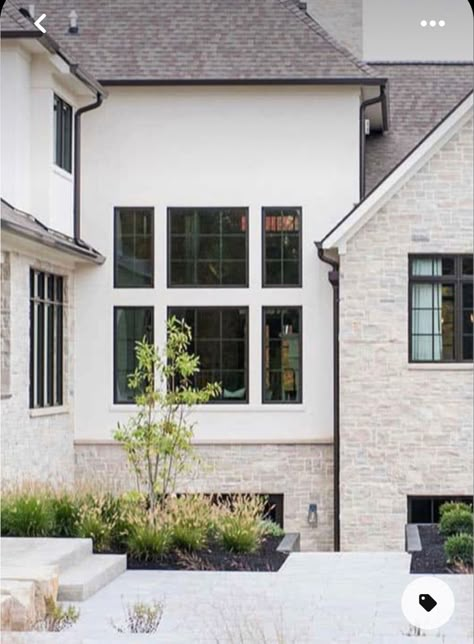 Whittney Parkinson Design, Whittney Parkinson, White Brick House, Lake Houses Exterior, Transitional Exterior, Painted House, Design Homes, Stucco Exterior, Modern Farmhouse Exterior