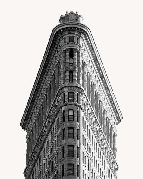 Flatiron Building in New York City isolated on off white design  | free image by rawpixel.com / maprang New York Dark Aesthetic, Off White Design, Flat Iron Building, Construction City, New York Buildings, New York Architecture, Image Collage, Flatiron Building, Design Building