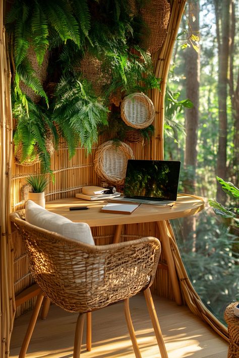 Biophilic Yurt Workspace. Fern living wall behind a honey-toned bamboo desk facing woodland.

Escape the ho-hum of city living with our 52 tips for creating your dream yurt studio, nature-inspired and replete with tranquil charms. Yurts can offer much more than a mere change of scenery; they can be your haven of inspired creativity, your perfect work-from-home scenario, or even your stress-free sanctuary…

Read more: https://tastyinteriors.com/generated-post-52-nature-inspired-yurt-studio-tips/ Outdoor Study Space, Yurt Studio, Tiny House Porch, Fern Living, Zen Desk, Bamboo Desk, House With Porch, Study Space, Living Wall