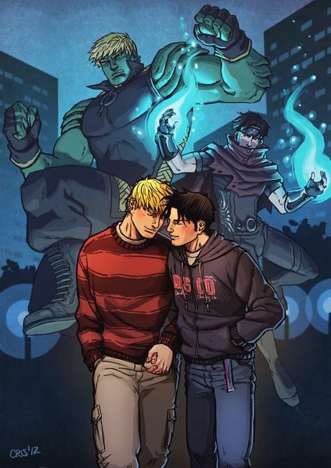 Hulkling and Wiccan by Cris-Art #CrisArt #Wiccan #Asgardian #BillyKaplan #Hulkling #DorrekVIII #TeddyAltman #KreeSkrullHybrid #YoungAvengers Old Superheroes, Hulkling X Wiccan, Teddy And Billy, Hulkling And Wiccan, Billy And Teddy, Wiccan Hulkling, Wiccan And Hulkling, Wiccan X Hulkling, Wiccan Marvel