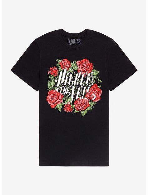 hot topic Ptv Merch, Roses Boyfriend, Bracelet Finishing, Cheap Bouquet, Hot Topic Shirts, Rose Shirts, Tall Hoodies, Normal Clothes, Plus Size Fits