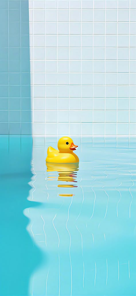 Pool Background Aesthetic, Rubber Duck Aesthetic, Cute Duck Wallpaper, Abstract Art Wallpaper, Wallpaper For Your Phone, Cute Wallpaper Backgrounds, Cool Wallpapers, Rubber Duck, Screen Savers