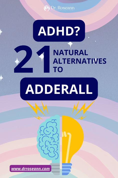 Discover safe, drug-free options for Attention Deficit Hyperactivity Disorder! Check out our latest blog, “21 Best Adderall Natural Alternatives in ADHD”. Support your child's well-being at www.drroseann.com today. Add Medication Alternatives, Natural Add Remedies, Attention Disorder, Lip Combos, Natural Alternatives, Attention Deficit, Clean Body, Medical Prescription, Natural Treatments