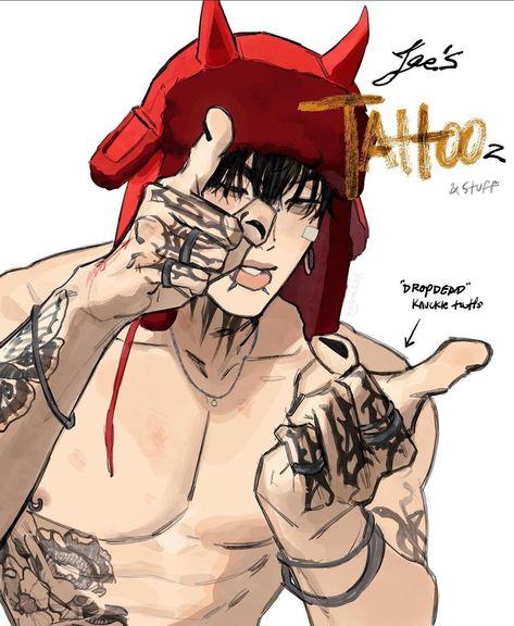 Zahyuen Art, Cute Art Reference, Oc Art Male, Tattoo Ideas Male, Red Tattoo, Cute Art Styles, Art Poses, Art Tutorials Drawing, Anime Music