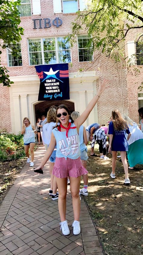 PI PHI BID DAY! #sorority #bidday #topgun #redwhiteblue #piphi Now Boarding Bid Day Theme, Airplane Bid Day Theme, Miss American Pie Bid Day, Bidday Themes, Pi Phi Bid Day, Sorority Rush Week, Sorority Themes, Recruitment Themes, Spring Recruitment