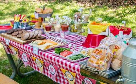 Build-Your-Own Burger Bar | Blog | Martin's Famous Potato Rolls Cheese Burger Bar, Birthday Burger Bar, 4th Of July Burger Bar, Bbq Burger Bar, Diy Burger Bar, Hamburger Toppings Bar, Build Your Own Burger Bar Ideas, Burger Party Ideas Food Bars, Burger Party Buffet