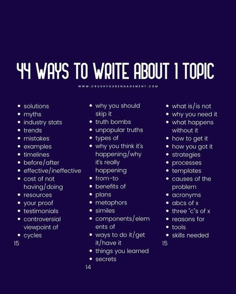 Antonia|Social Media Strategy on Instagram: "Did you know that you can talk about one topic more than 40 ways? These topic ideas came directly from my posts. I wrote about Instagram engagement more than 40 different ways. Now you can do the same with one of your content topics. ❤️💙💛❤️💙💛 I’m Toni and I post tips that help social media managers be seen as experts, build authority, and earn trust. So they can make more 💵💵💵doing what they love. Check out my 🆓masterclass in my 🔗in bio. 🟥🟦? Content Topic Ideas, Instagram Topic Ideas, School Content Ideas, Magazine Content Ideas, Social Media Journal, Engaging Posts Social Media, Instagram Engagement Posts, Social Media Topics, What To Blog About