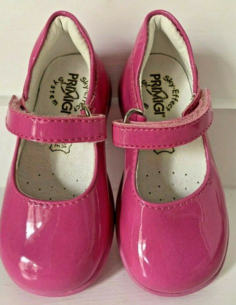 New  PRIMIGI  Sky Effects System  Pink Patent Leather Mary Jane Shoes SIZE:  20   converts to US 5   Baby  non smoking home Track Page Views With Auctiva's FREE Counter Hot Pink Mary Janes, Strawberry Shortcake Shoes, Pink Mary Janes Outfit, Pink Mary Jane Shoes, Pink Mary Janes, Y2k Rockstar, Patent Leather Mary Jane Shoes, Strawberry Shortcake Costume, Raspberry Torte