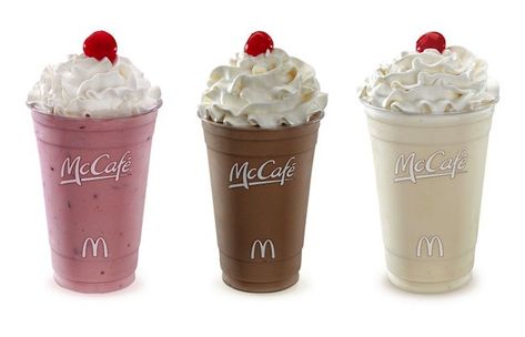 shakes Mock Recipes, Starbucks Strawberries, Starbucks Recipes At Home, Mcdonalds Shakes, Mcdonalds Milkshake, Vanilla Milkshake Recipe, Wendy's Frosty, Disturbing Facts, Starbucks Strawberry