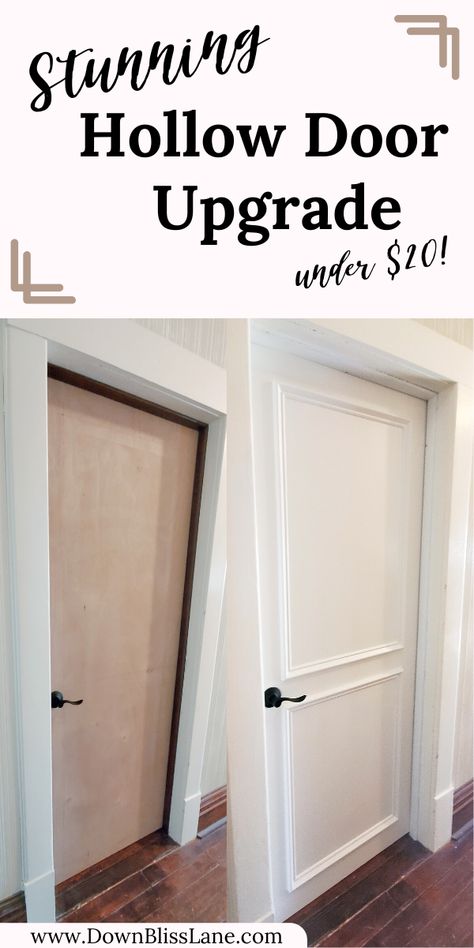 Diy Interior Doors, Door Makeover Diy, Door Upgrade, Cabinets Diy, Home Updates, Diy Makeover, Table Diy, Furniture Table, Door Makeover