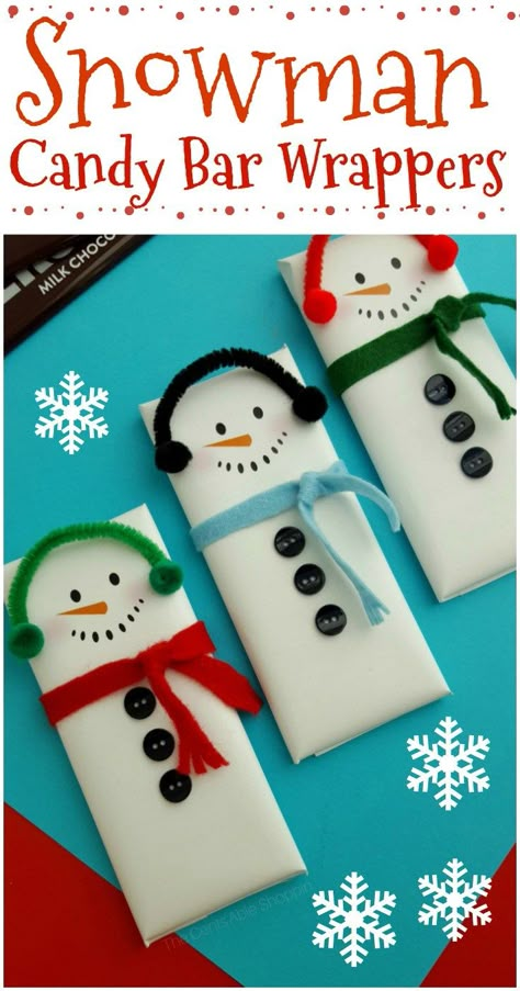 Snowman Candy Bar, Crafts Snowman, Christmas Candy Crafts, Christmas Candy Bar, Christmas Crafts Snowman, Christmas Candy Gifts, Snowman Gifts, Candy Crafts, Christmas Treat