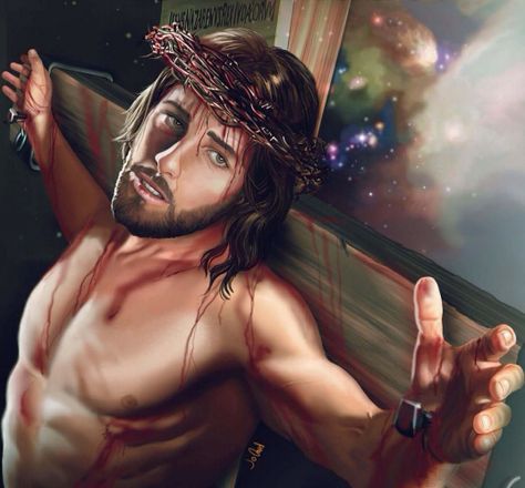 Jesus Jesus Our Savior, Santi Cattolici, Crucifixion Of Jesus, Pictures Of Jesus Christ, Jesus Painting, Jesus Christ Images, Jesus Is Life, For God So Loved The World, Jesus Art