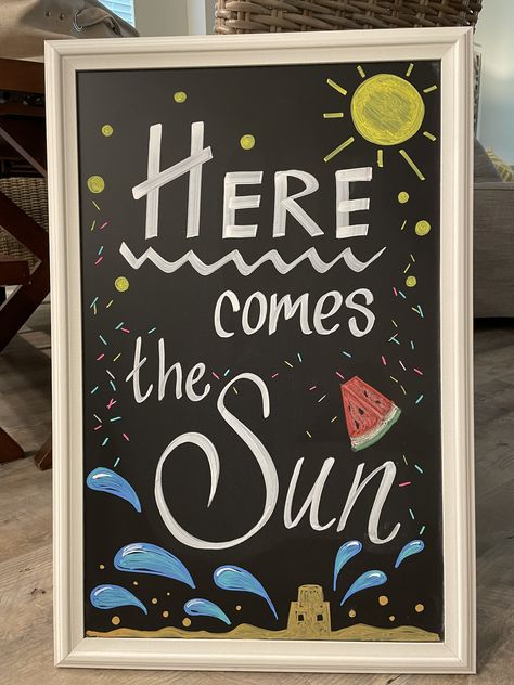 Cruise Chalkboard Art, Store Chalkboard Sign Ideas Summer, Happy Summer Chalkboard Art, Summer Dry Erase Board Art, Chalk Summer Art, Restaurant Chalkboard Ideas Summer, Summertime Chalkboard Art, Summer Chalk Art Chalkboard Ideas, Summer Boutique Chalkboard Signs