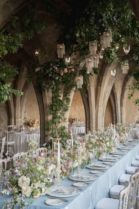 Floral Runner Wedding, Flower Runner, Villa Cimbrone, Italian Weddings, Destination Wedding Italy, Luxury Wedding Decor, Tuscan Wedding, Villa Wedding, European Wedding