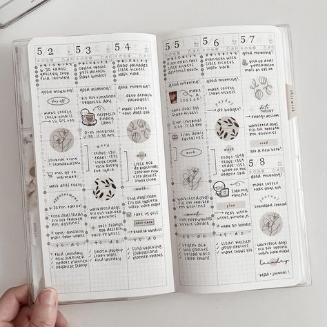 Kinbor Weekly Planner Ideas, Muji Vertical Planner, Kinbor Weekly Planner, Kinbor Planner, What To Write In A Journal, Travelers Notebook Weekly, Hobonichi Ideas, Travelers Notebook Planner, Planner Spread Inspiration