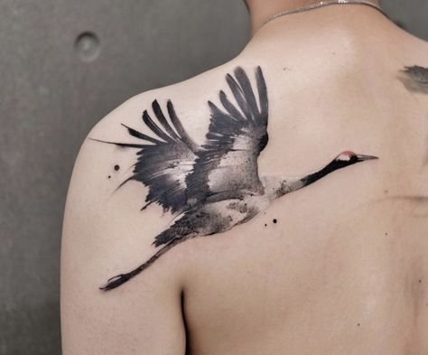 Crane Bird Tattoo, Heron Tattoo, Crane Tattoo, Tattoo People, Tattoo Collection, Gorgeous Tattoos, Bird Tattoo, Hair Tattoos, Best Sleeve Tattoos