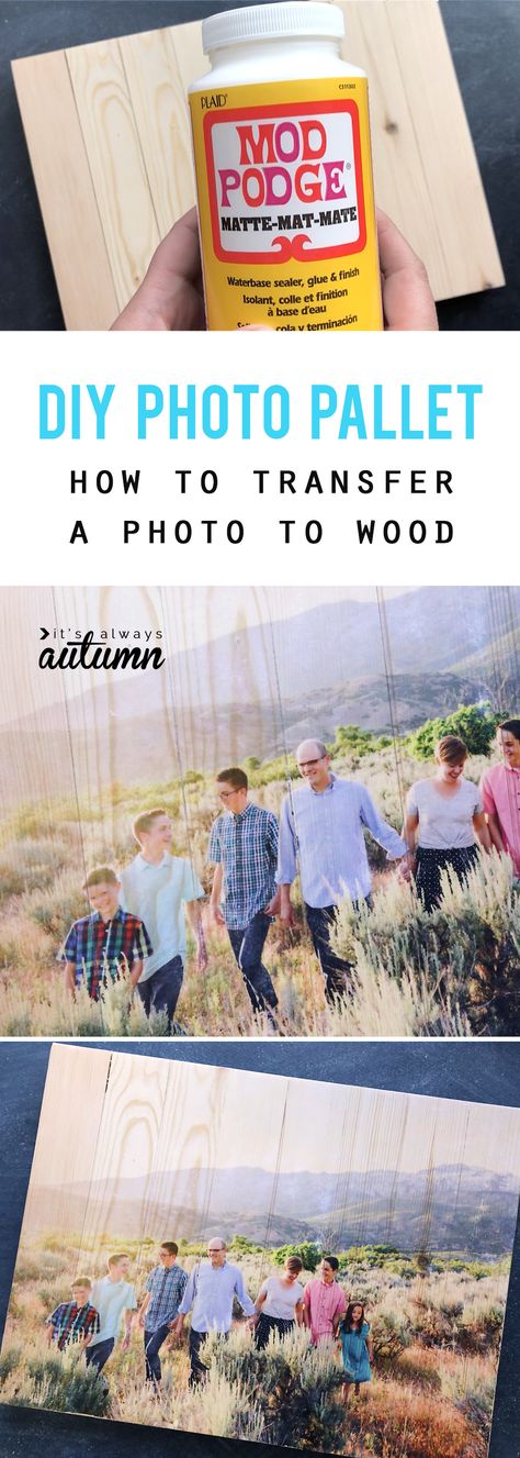 This is the easiest way to transfer a photo to wood! Use mod podge to create a DIY photo pallet. Photo On Wood Modge Podge, Diy Modge Podge Pictures On Wood, Modpodge Pics On Wood, How To Modge Podge Pictures On Wood, Decopage Ideas Photos, Modge Podge Picture On Wood, Pallet Photo Frames, Picture Transfer To Wood, Photo Onto Wood