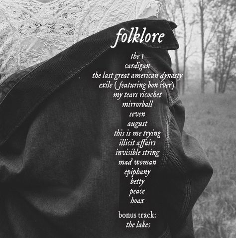 Tracklist Folklore - Taylor Swift Folklore Tracklist Taylor Swift, Taylor Swift Folklore Tracklist, Folklore Bookmark Taylor Swift, Folklore Medium Widget, Taylor Swift Bio Ideas Folklore, Folklore Filter, Evermore Tracklist, Taylor Swift Tracklist, Folklore Tracklist