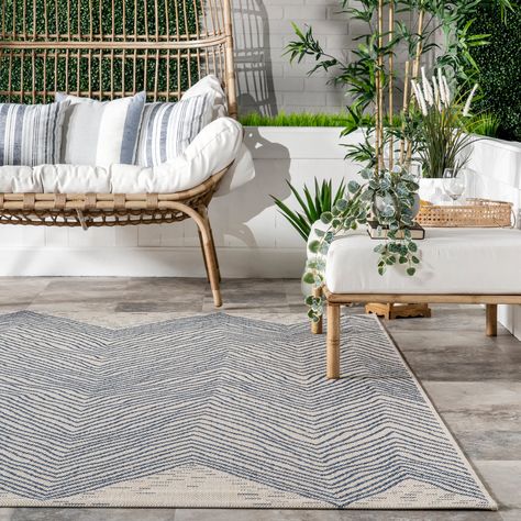 Meet the versatility of a transitional indoor/outdoor rug! These floor pieces are designed to stand up to any surroundings, while adding a sophisticated and bold look. A rich chevron pattern elevates the ambiance effortlessly. Whether you decide to use these indoor or outdoor, they are guaranteed to be a conversation starter. Choose from an array of sizes, and make the most of your time at home with our pet-friendly and easy to clean area rugs. Indoor Outdoor Kitchen, Laundry Room Rugs, Outdoor Rugs Patio, Solid Color Rug, Rug Dining Room, Clearance Rugs, Custom Size Rugs, Rugs Usa, Floor Covering