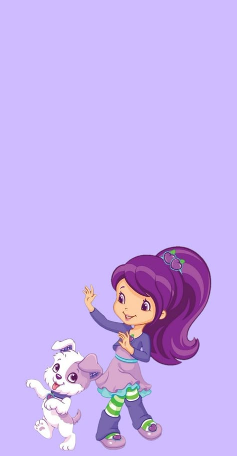 Purple Strawberry Wallpaper, Plum Pudding Strawberry Shortcake, Drawing People In Action, Wallpaper Rosa, Purple Strawberry, Minnie Mouse Stickers, Strawberry Shortcake Cartoon, Strawberry Shortcake Characters, Plum Pudding