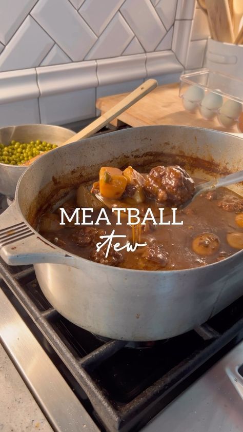 Meatball Stew #cajuncooking #louisiana #riceandgravy #yum #recipe #cajun #baconup | Instagram Cajun Meatball Stew Recipe, Cajun Meatballs, Meatball Stew Recipe, Meatball Stew, Rice And Gravy, Salisbury Steak Meatballs, Cajun Dishes, Cajun Cooking, Salisbury Steak