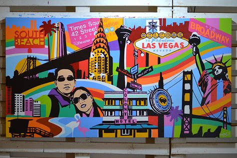 Pop Art Mural, London Artwork, Soccer Artwork, Pop Art Artists, Pop Art Movement, Paris Art, Art Painting Gallery, Murals Street Art, Pop Art Painting