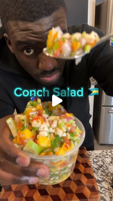 Chef Brad on Instagram: "HAVE YOU EVER HAD CONCH SALAD 🐚  #miami #conch #miamidade #miamidadecounty #conchsalad #conchsalad #miamiconch #miamiconchsalad #explore #explorepage #explorepage + #post #foodphotography #foodporn #delicacy #delicacies #fyp #foryou #reel #reels #travellingfoodie #foodtiktok #foodies #Foodie #bahamas #nassau #bahamianfood #souledoutchef #shannonsharpe" Conch Recipes Seafood, Kimmy Creations, Conch Recipes, Mexican Street Corn Salad Recipe, Conch Salad, Bahamian Food, Bahamas Nassau, Sea Foods, Fish Dinner Recipes