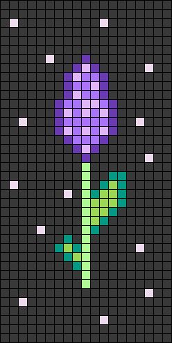 Flower Pixel Art Easy, Minecraft Flowers Pattern Grid, Word Pixel Art, Pixel Art Fleur, Pixel Flower Pattern, Flower Pixel Art, Beaded Lavender, Sparkle Aesthetic, Crochet Flower Blanket