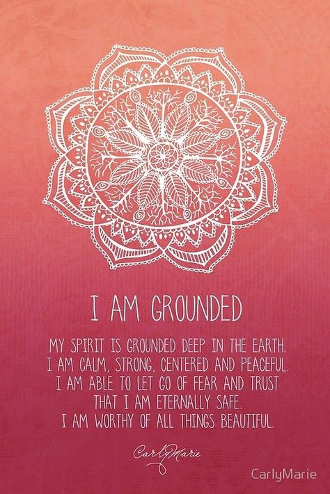 I Am Grounded - Root Chakra Art Prints by CarlyMarie | Redbubble Yoga Lifestyle Quotes, Yoga Quotes Namaste, I Am Grounded, Yoga Nature, Yoga Symbols, Yoga Inspiration Quotes, Chakra Racine, Yoga Motivation, Yoga Art