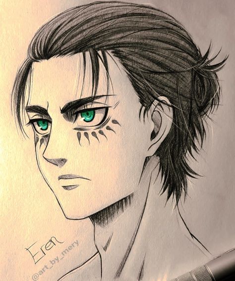 Eren Yeager Sketch, Eren Yeager Drawing, Eren Sketch, Eren Drawing, Attack On Titan Drawing, Dope Rooms, Easy Sketches, جوني ديب, Aot Characters