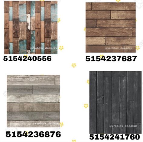 @xroblox_decalsx on instagram Bloxburg Wallpaper Codes Exterior, Bloxburg Blank Wall Ideas, Bloxburg Wall Decals Wood, Stone Wall Decal Bloxburg, Bloxburg Wood Panel Decals, Wood Decal Codes Bloxburg, Wood Floor Decals Bloxburg, Bloxburg Colors Codes, Bloxburg Material Code