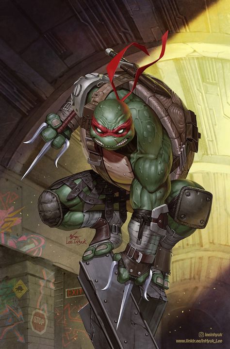 ArtStation - Teenage Mutant Ninja Turtles #1 Inhyuk Lee, Raphael Tmnt, Arte Nerd, Teenage Mutant Ninja Turtles Artwork, Teenage Mutant Ninja Turtles Art, Ninja Turtles Artwork, Tmnt Artwork, Old School Style, Tmnt Art