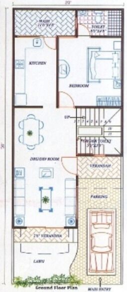 20 X 40 Floor Plans, 20 X 50 House Plans, 20x50 House Plans, 20x40 House Plans, Duplex Floor Plans, 2bhk House Plan, Interior Floor Plan, Small Floor Plans, Indian House Plans