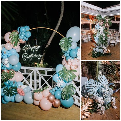 Three-Day 50th Birthday Celebration in The Bahamas | Lyndah Wells Photography 50th Birthday Beach Theme, 50th Beach Birthday Party, 50th Birthday Celebration, Family Style Table, Beach Birthday Party, 50 Birthday, Pink Sand Beach, Mens Birthday Party, Beach Birthday