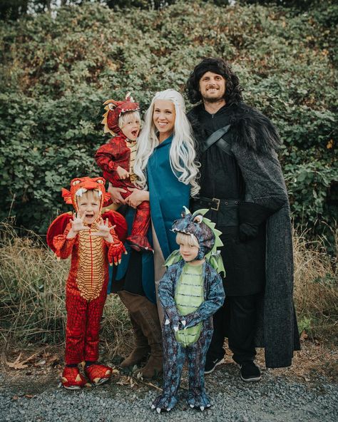 These Game of Thrones costumes will help you look like your favorite character from the series. Whether you want to wear a Jon Snow costume or you plan on dressing up like the Khaleesi herself in a Daenerys costume, you'll be able to find the perfect look in our selection of outfits. Family Halloween Costumes For 3 Toddler, Jon Snow And Daenerys Costume, 2024 Halloween Costumes Family, Creative Halloween Costumes For Family Of 3, John Snow And Daenerys Costume, Family Halloween Costumes Superhero, Baby And Family Halloween Costumes, Game Of Thrones Family Costume, Family Halloween Costumes 3