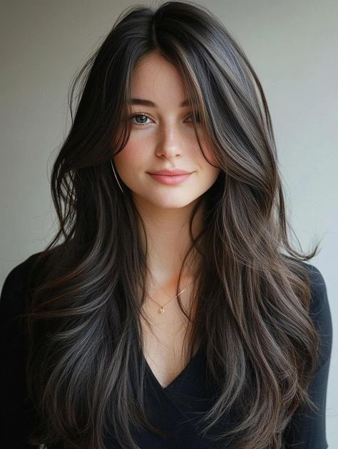 Best Layered Haircuts for Long Hair 2024: Top Styles & Trends Layers For Long Hair No Bangs, Long Layered Bouncy Hair, Long Textured Layered Hair, Korean Haircut Long Layered Hair Round Faces, Feathered Haircuts For Long Hair, Types Of Layers For Long Hair, Haircuts For Girls Long Hair, Long Hair Side Part Layers, Long Rounded Layers Haircut