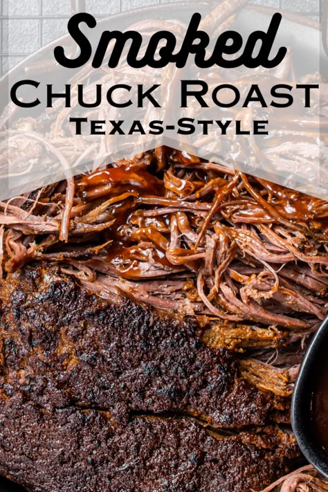 Chuck Roast On The Smoker, Chuck Roast In Smoker Recipe, Pellet Smoked Chuck Roast, Smoked Bbq Beef Roast, Roast Grill Recipes, Pellet Smoker Chuck Roast, Electric Smoker Chuck Roast, Beef On Smoker, Different Ways To Cook Roast Meat